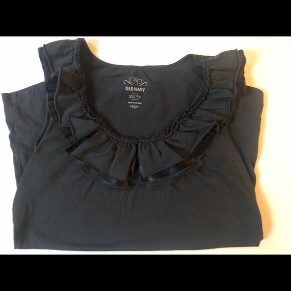 Old Navy Blue Cotton Blend Cotton Blend Top Sz: XS - Picture 2 of 8
